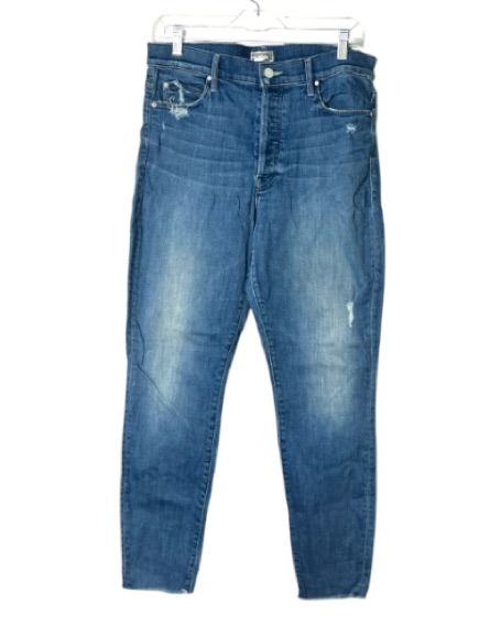 Mother The Stunner Ankle Fray Crafty Girl Jeans 32 Distressed